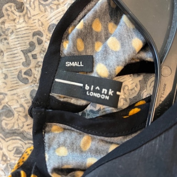 Bl^nk London Cheetah Cat Print Long Sleeve Top Sz S Boho Peasant Whimsical - Picture 8 of 13